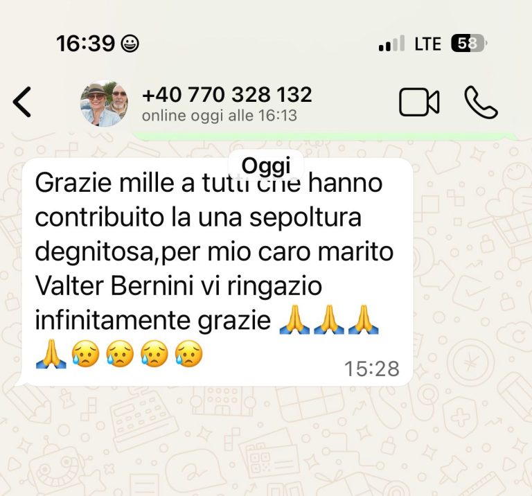 La Comunita’Italiana sempre vicina al Com.It.Es. Raccolti i fondi per il compianto Walter! R.I.P.